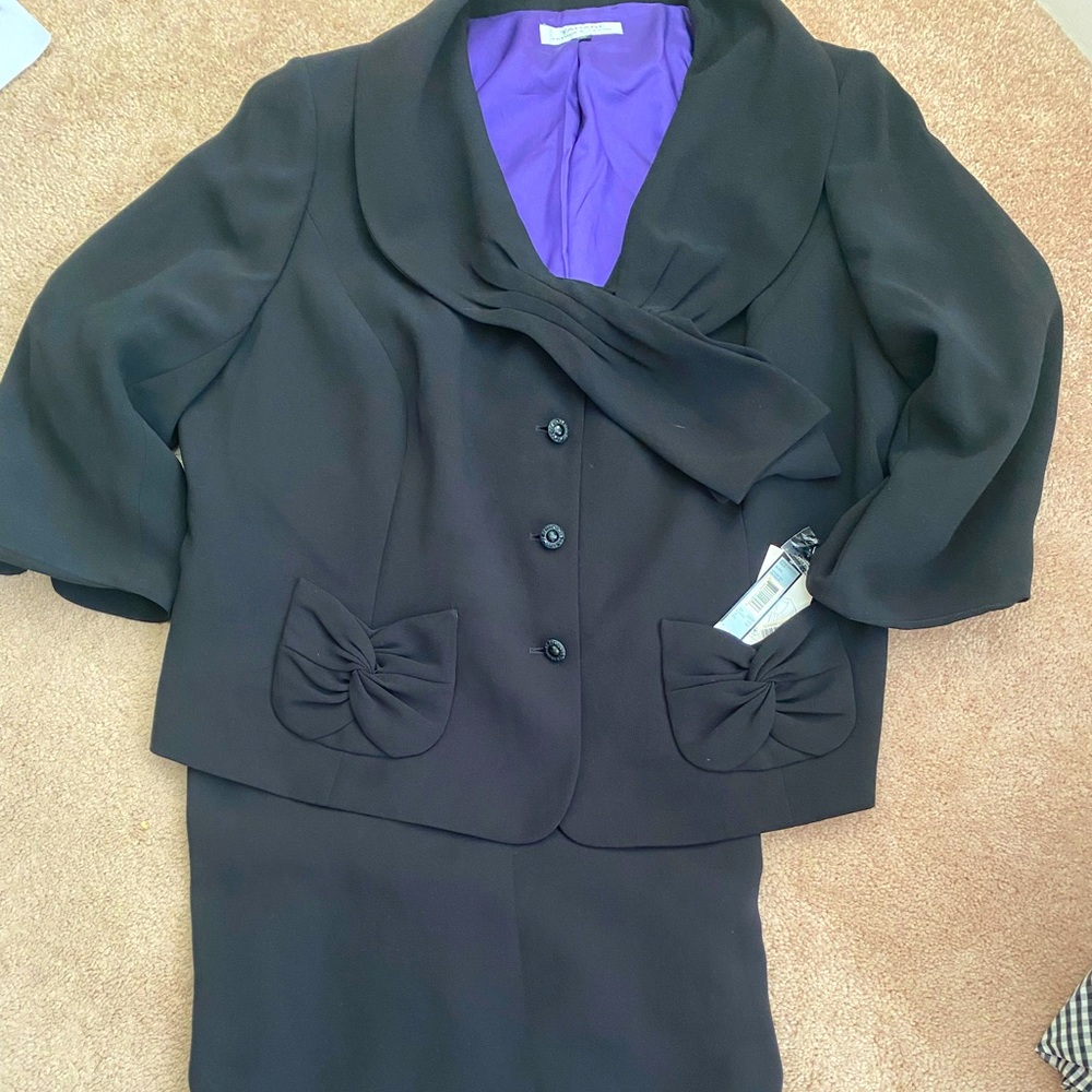 Plus Size Pretty Classic Black Suit